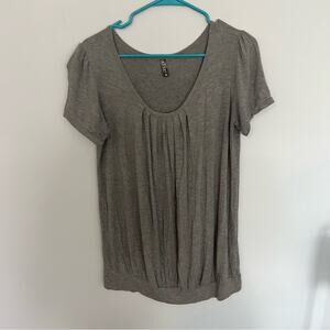 Made by Johnny Gray Pleated Front Top Short Sleeves Size XL